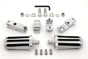 Chrome Railer Style Footpeg Set 0 /  All models with 1-1/4" engine bars"