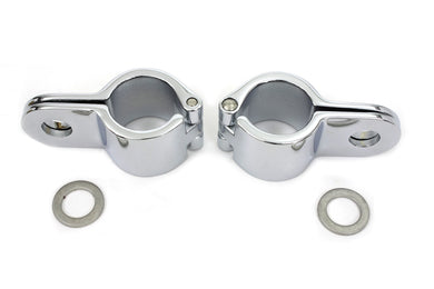 Chrome 1-1/8 Footpeg Mount Clamp Set 0 /  Custom application