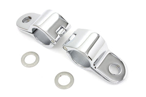 Chrome 1-1/8 Footpeg Mount Clamp Set 0 /  Custom application