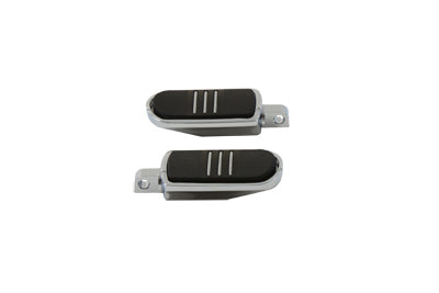 Chrome Footpeg Set with Rubber Inlay 0 /  All models with female mounting block