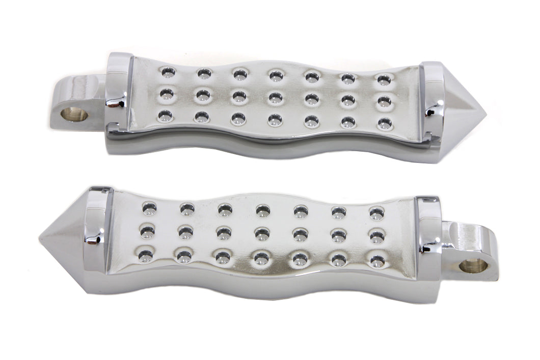 Chrome Form Factor Footpeg Set Druid Style 0 /  All models with female mounting blocks