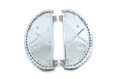 Chrome Driver Footboard Set with Chain Design 1941 / 1984 FL 1940 / 1946 U 1940 / 1952 W 1941 / 1972 G