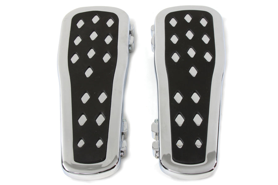 Driver Footboard Set with Diamond Design 1980 / UP FLT 1986 / UP FLST driver application1980 / UP FLT