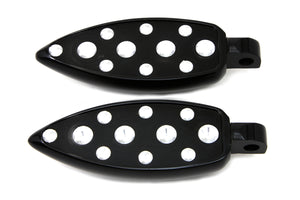 Black Teardrop Style Footpeg Set 0 /  All models with female mounting block