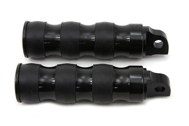 Black Three Band Style Footpeg Set 0 /  All models with female mounting blocks.