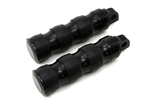 Black Three Band Style Footpeg Set 0 /  All models with female mounting blocks.