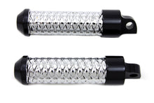 Load image into Gallery viewer, Chrome Bullet Style Footpeg Set with Black Ends 0 /  All models with female mounting block