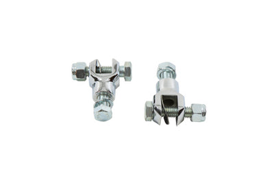 Footpeg Yoke Set Chrome 0 /  Custom application utilizes a 3/8 mounting hole