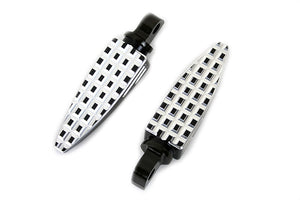 Black Adjustable Footpeg Set with Silver Highlights 0 /  Custom application