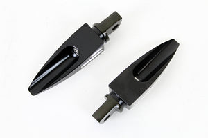 Black Adjustable Footpeg Set with Silver Highlights 0 /  Custom application