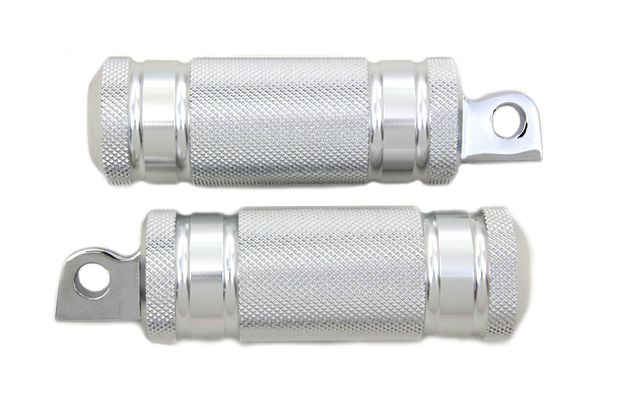 Silver Knurled Four Grooved Footpeg Set 0 /  All models with female mounting block