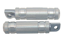 Load image into Gallery viewer, Silver Knurled Four Grooved Footpeg Set 0 /  All models with female mounting block