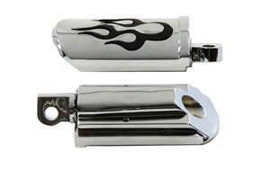 Flame Style Adjustable Footpeg Set Chrome 0 /  All models with female mounting block