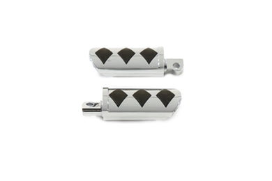 Diamond Style Adjustable Footpeg Set Chrome 0 /  All models with female mounting block