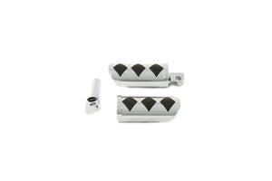 Diamond Style Adjustable Footpeg Set Chrome 0 /  All models with female mounting block