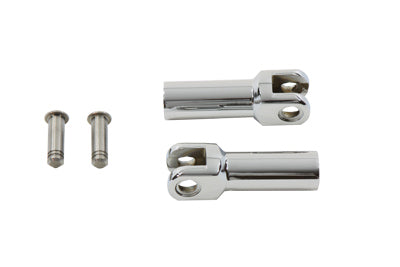 Footpeg Support Extension Kit Chrome 0 /  Custom application utilizes a 5/8 mounting hole