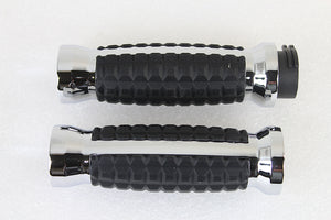 Alligator Style Grip Set Chrome 1982 / 1984 FL 1982 / 1984 FX 1982 / 1995 XL 1984 / 1995 FXST 1986 / 1995 FLST 1982 / 1994 FXR 1991 / 1995 FXD 1979 / 1995 FLT