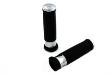 Load image into Gallery viewer, Black Grip Set with Chrome End Caps 2004 / UP XL