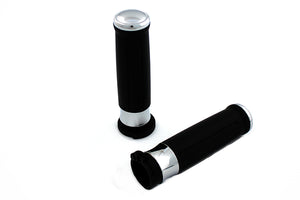 Black Grip Set with Chrome End Caps 2004 / UP XL