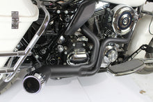 Load image into Gallery viewer, FLT Offset Megaphone 2:1 Exhaust Black with Chrome Tip 1985 / 2005 FLT