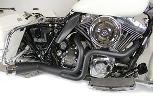 FLT Offset Megaphone 2:1 Exhaust Black with Chrome Tip 1985 / 2005 FLT