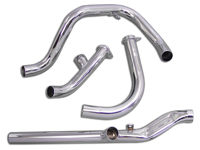Dual Crossover Chrome Exhaust System 1966 / 1969 FL