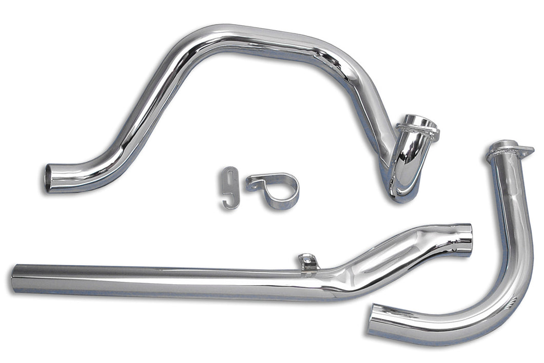 Dual Crossover Chrome Exhaust System 1966 / 1969 FL