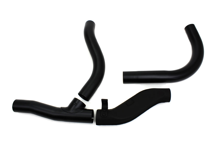 Replica 2 into 1 Black Exhaust Pipe Header Set 1936 / 1940 EL 1941 / 1947 FL