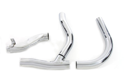 Replica 2 into 1 Chrome Exhaust Pipe Header Set 1936 / 1940 EL 1941 / 1947 FL