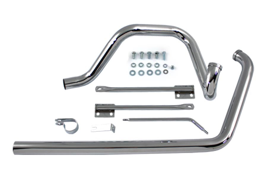 True Dual Exhaust Pipe System Chrome 1995 / 1999 FXST 1995 / 1999 FLST