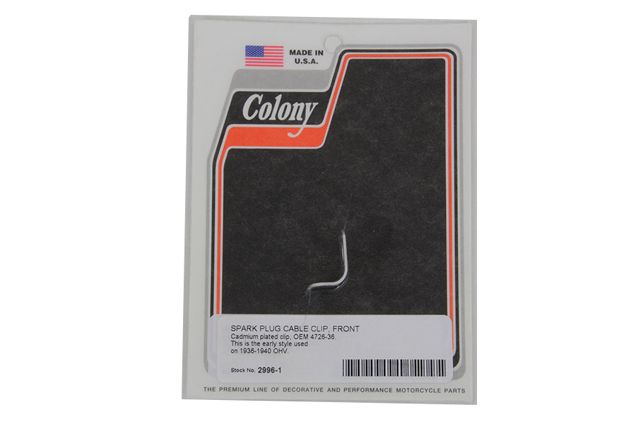 Cadmium Plated Spark Plug Cable Wire Clip 1936 / 1940 EL