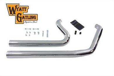 Wyatt Gatling Maxx Shot Exhaust Drag Pipe Set 1984 / 2006 FXST 1986 / 2006 FLST With or without floorboards