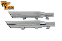 Load image into Gallery viewer, Wyatt Gatling Down Slash Slip-On Muffler Set Chrome 2007 / 2013 XL