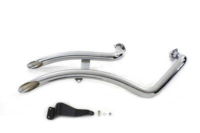 XL Exhaust Drag Pipe Set Chrome 1986 / 2003 XL