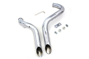 Wyatt Gatling Down Draft Exhaust Header Set 1986 / 2017 FXST 1986 / 2017 FLST 1991 / 2017 FXD 1986 / 2013 XL with Forward Controls only.