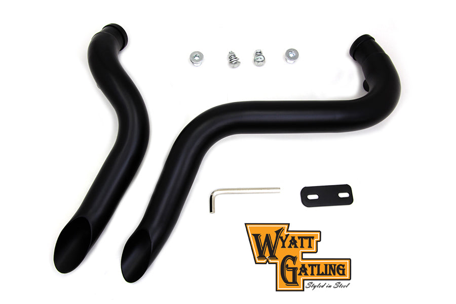 Wyatt Gatling Down Draft Exhaust Header Set 1986 / 2017 FX 1986 / 2017 FL 1986 / 2013 XL Only with forward controls1991 / 2017 FXD