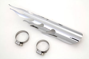 Chrome Flame Heat Shield 0 /  Custom application for 1-3/4 pipes"