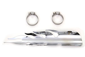 Chrome Flame Heat Shield 0 /  Custom application for 1-3/4 pipes"