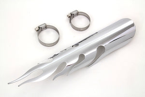 Chrome Flame Heat Shield 0 /  Custom application for 1-3/4 pipes"
