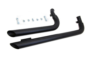 Wyatt Gatling Exhaust Drag Pipe Set Slash Cut Black 1986 / 2013 XL