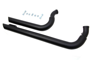 Wyatt Gatling Exhaust Drag Pipe Set Slash Cut Black 1986 / 2013 XL