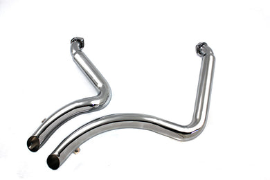 Exhaust Drag Pipe Set Straight Cut Chrome 0 /  Custom application for right or left side drive1986 / 2006 FXST