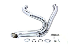 Load image into Gallery viewer, Chrome Wyatt Gatling 2 into 1 Exhaust Pipe Header Kit 1986 / 2011 FXST 1991 / 2011 FXDWG 1986 / 1994 FXR