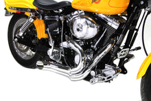 Load image into Gallery viewer, Chrome Wyatt Gatling 2 into 1 Exhaust Pipe Header Kit 1986 / 2011 FXST 1991 / 2011 FXDWG 1986 / 1994 FXR