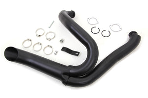 Black Wyatt Gatling 2 into 1 Exhaust Pipe Header Kit 1986 / 2011 FXST 1991 / 2011 FXDWG 1986 / 1994 FXR