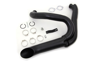 Black Wyatt Gatling 2 into 1 Exhaust Pipe Header Kit 1986 / 2011 FXST 1991 / 2011 FXDWG 1986 / 1994 FXR