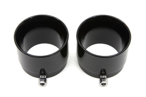 Black Tips for Straight Pipe Exhausts 0 /  Custom application for 2-1/4" pipes"