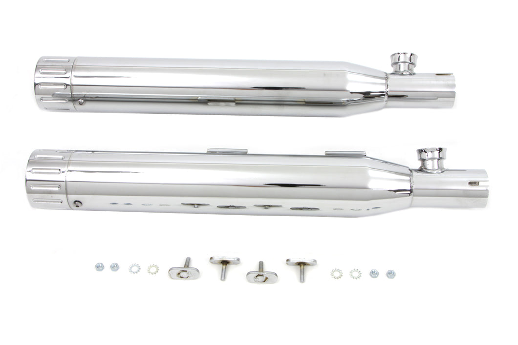 Chrome Slip On Muffler Set 2007 / 2017 FXST
