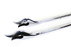 31 Straight Flame Exhaust Pipe Extension Set Chrome 0 /  Custom application for 1-3/4 pipes"