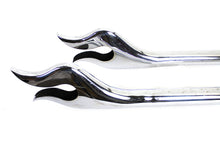 Load image into Gallery viewer, 31 Straight Flame Exhaust Pipe Extension Set Chrome 0 /  Custom application for 1-3/4 pipes&quot;